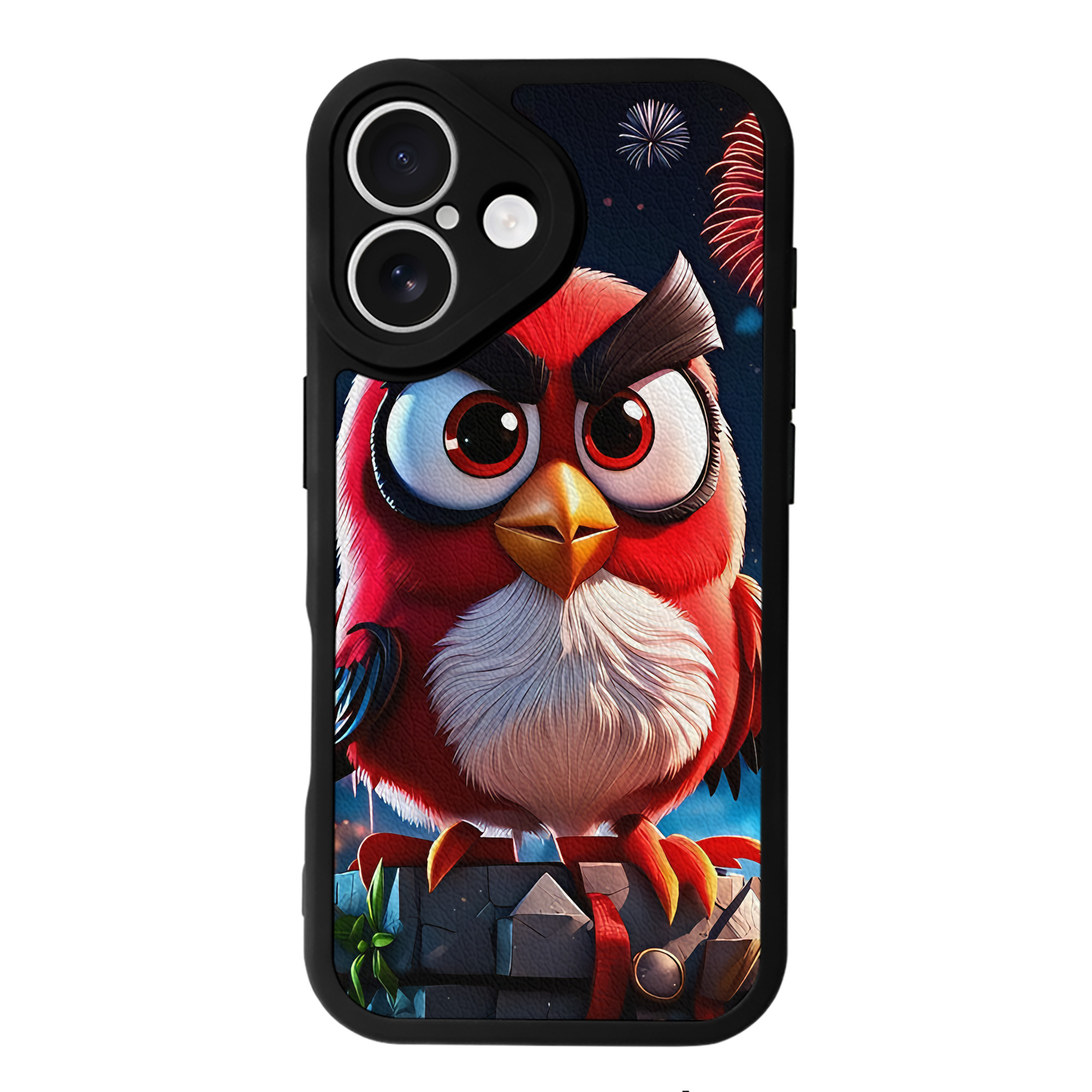 （画像用） Angry Birds アングリーバード 【iPhone 16シリーズ対応】シリコンスマホケース（レザー調） 材質：シリコン